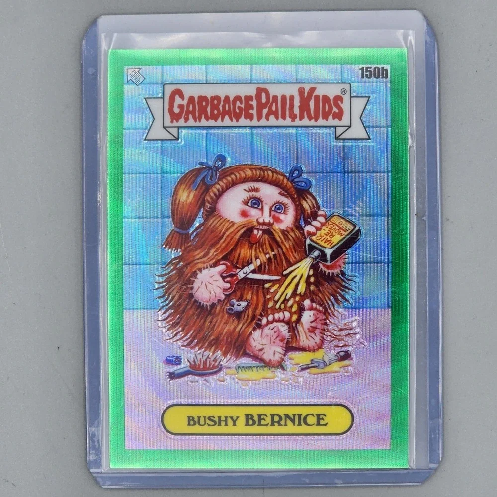 2021 Topps Chrome 4 Garbage Pail Kids BUSHY BERNICE 150B GREEN WAVE #268/299